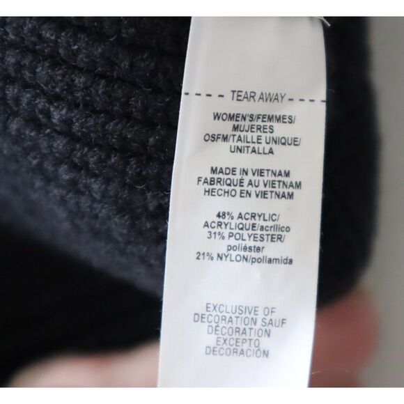 Under Armour 1373098-002 Women's OSFM Black Halftime Ribbed Pom Beanie - Picture 5 of 5